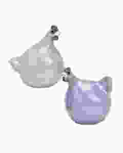 HERBORISTERIA Dekofigur Hühner lila gr