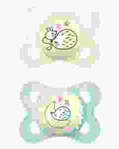 MAM Night Nuggi Sil 0-6m Unisex 2 Stk