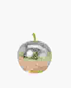 HERBORISTERIA Deko Apfel aus Glas Silber mit 5 LED