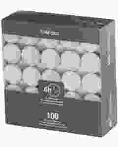 BALTHASAR Teelichte mit Alublech weiss 4h 100 Stk