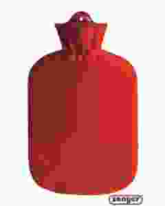 SÄNGER Wärmflasche 2l Fleecebezug rot