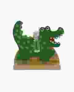 HERBORISTERIA Zahnputz-Uhr aus Holz KROKODIL