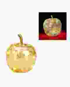 HERBORISTERIA Deko-Apfel aus Glas gold mit 10 LED