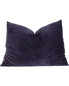 ELSA Flockenkissen 40x60cm Veloursbezug schwarz