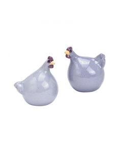 HERBORISTERIA Dekofigur Hühner lila kl