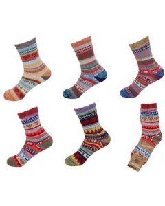 ANTONIO Winter Wollsocken Damen bunt 3er Btl