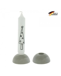 HERBORISTSERIA Halter für Stabkerzen grau