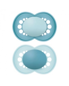 MAM Original Nuggi Sil 16-36m Boy 2 Stk