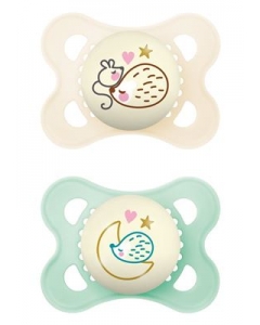 MAM Night Nuggi Sil 0-6m Unisex 2 Stk