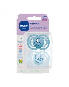 MAM Perfect Nuggi Sil 16-36m Boy 2 Stk
