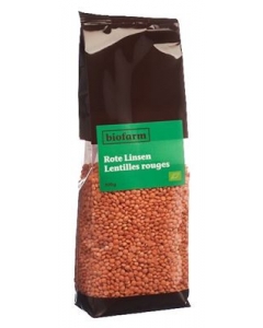 BIOFARM Rote Linsen Knospe Btl 500 g
