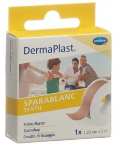 DERMAPLAST Sparablanc Textil 1.25cmx5m hautfarbe