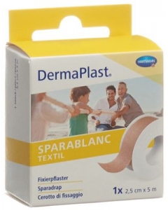 DERMAPLAST Sparablanc Textil 2.5cmx5m hautfarbe