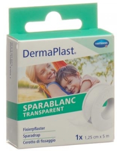 DERMAPLAST Sparablanc Transparent 1.25cmx5m weiss