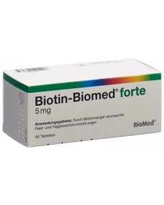 BIOTIN Biomed forte Tabl 5 mg Blist 90 Stk