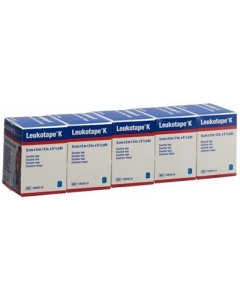 LEUKOTAPE K Kinesiologi Tape 5mx5cm blau