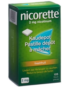 NICORETTE Freshfruit Kaudepots 2 mg 105 Stk