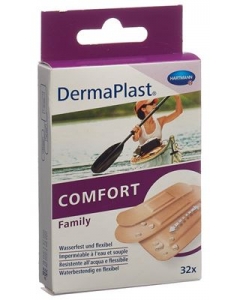 DERMAPLAST Comf Family Strips ass 3 Gr Box 32 Stk