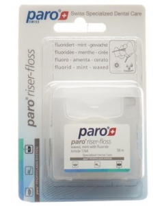 PARO Riser Floss 50m gewachst Mint mit Fluorid