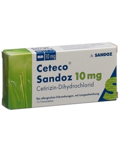 CETECO Sandoz Filmtabl 10 mg 10 Stk