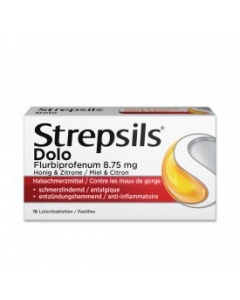 STREPSILS Dolo Lutschtabl Honig & Zitrone 16 Stk