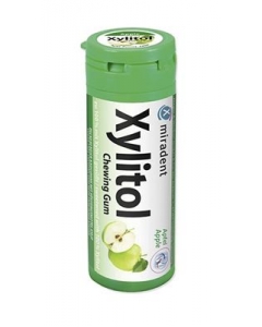 MIRADENT Xylitol Kaugummi Apfel 30 Stk