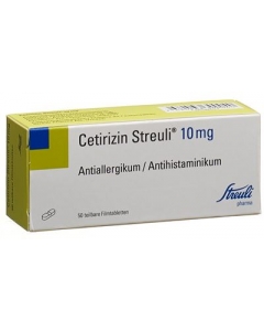 CETIRIZIN Streuli Filmtabl 10 mg Blist 50 Stk