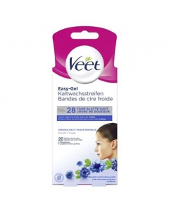 VEET Kaltwachsstreif Gesicht sens Haut 20 Stk