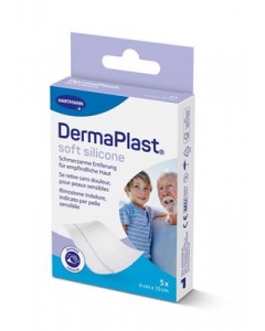 DERMAPLAST Soft Silicone 6x10cm 5 Stk