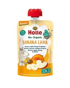 HOLLE Banan Lama Pouchy Ban Apf Man Apri 100 g
