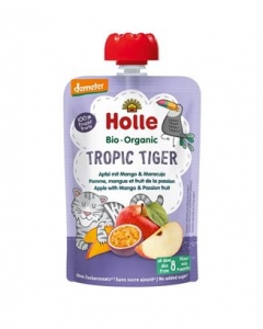 HOLLE Tropic Tiger Pouchy Apfel Mango Maracu 100 g