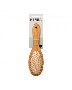 HERBA Haarbürste m Holzstift oval Buchenholz
