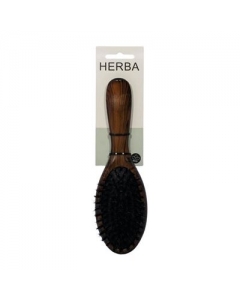 HERBA Haarbürste geölt Wildsch-/Nylon oval Buche