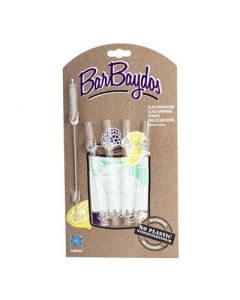 HERBORISTERIA Set Glastrinkhalme 15cm KLEIN 4 Stk