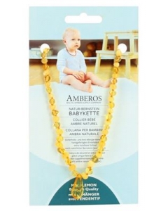AMBEROS Natur Bernsteinkette Anhäng Baro Milk Lem
