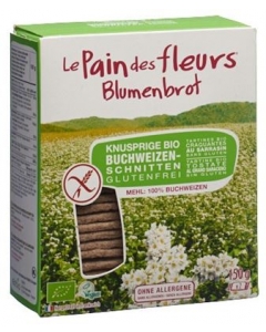 BLUMENBROT Knusp Schnitt Buchw Bio glut fr n 150 g