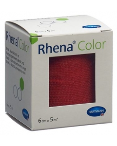 RHENA Color Elastische Binden 6cmx5m rot