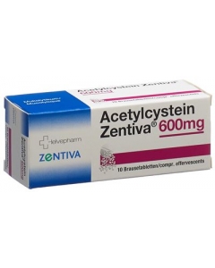 ACETYLCYSTEIN Zentiva Brausetabl 600 mg 10 Stk