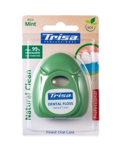 TRISA Natural Clean Zahnseide 40m mint