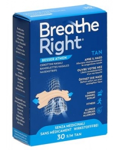 BREATHE RIGHT Nasenpflaster TAN S/M 30 Stk