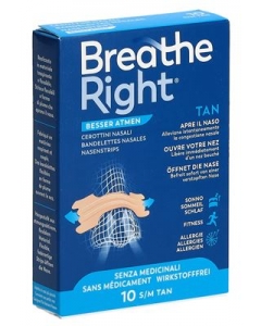 BREATHE RIGHT Nasenpflaster TAN S/M 10 Stk