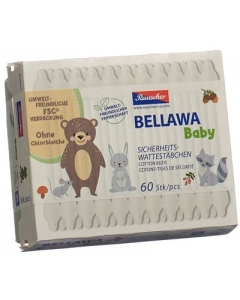 BELLAWA Baby Sicherheitswattestäbchen Box 60 Stk