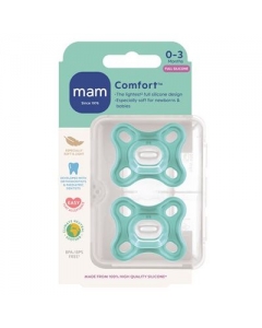 MAM Comfort Nuggi Sil 0-3m 2 Stk