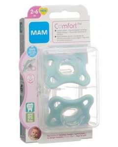 MAM Comfort Nuggi Sil 0-12m 2 Stk