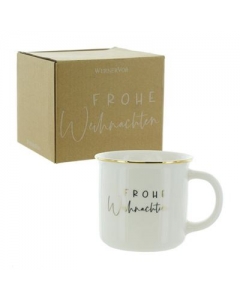 HERBORISTERIA Tasse frohe Weihnachten weiss/gold