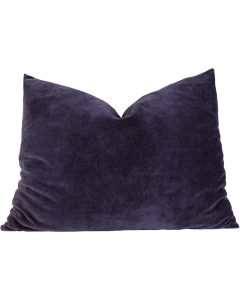 ELSA Flockenkissen 40x60cm Veloursbezug schwarz